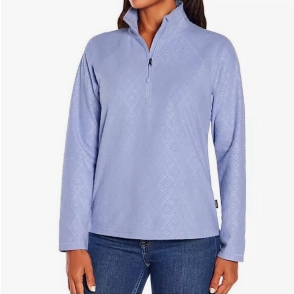 Eddie Bauer Women's Pale Iris Polar Fleece 1/4 Zip